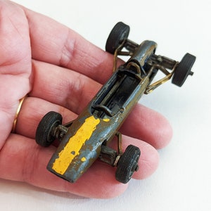 Cooper Maserati Toy, Playworn Old Racecar, Vintage Corgi 159 Cooper Maserati Formula I, 1960s Toys for Boys, Spare or Repair Mini Project image 8