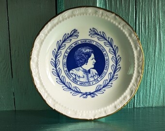 Margaret Thatcher Commemorative Plate, Maggie Thatcher Pin Dish, Iron Lady Sandwich Plate, Political Saucer, Royal Doulton Bone China, 1979