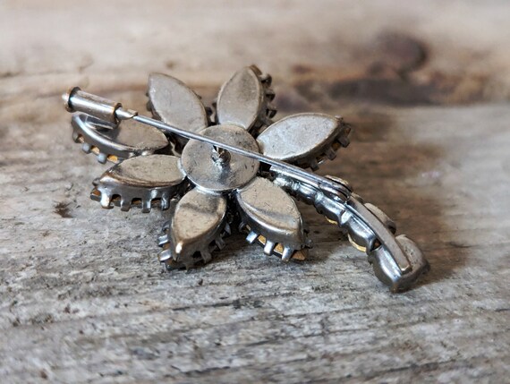 Edwardian Flower Brooch, French Trombone Clasp Br… - image 5