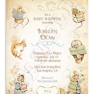 Beatrix Potter Baby Shower Invitation