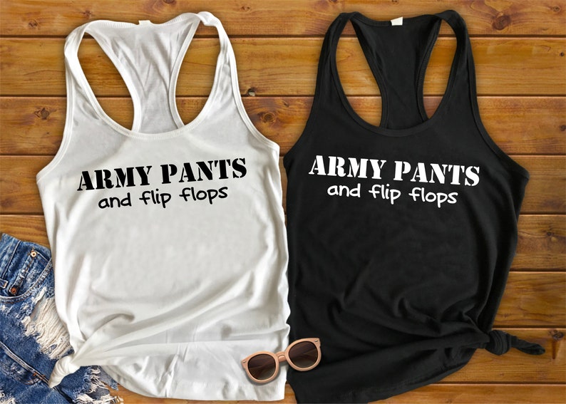 Army Pants and Flip Flops, Mean Girls, Movie Ladies Tanks Racer Back