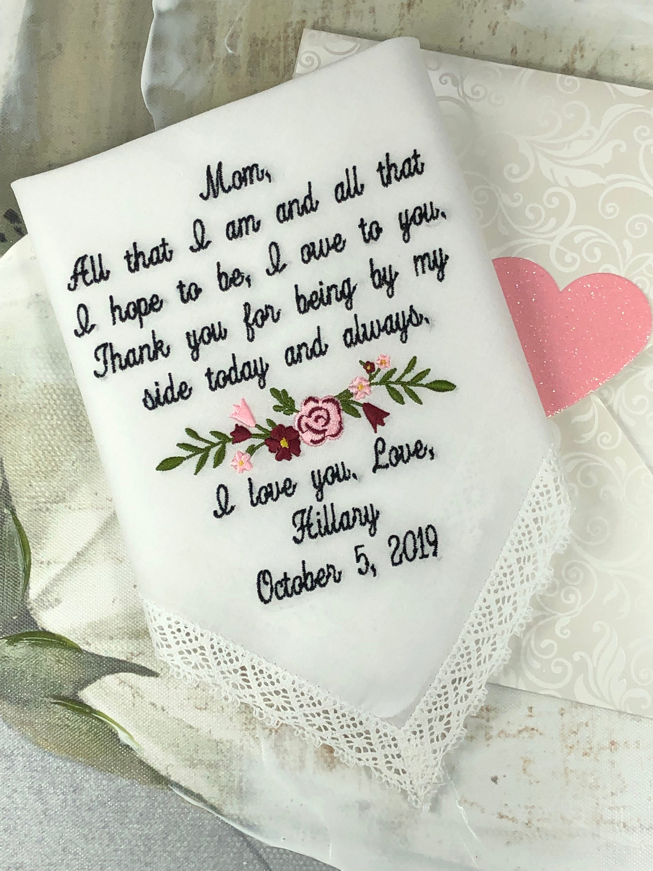 Mom of the Bride Gifts, Bride Gift for Mom Weddings Wedding Handkerch…