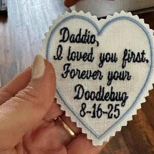 Father of the Bride. Father of the Bride Gift. Gift for Dad. Tie Patch. Embroidery Groom Gift. Mens Tie .Wedding Tie Patch for Dad