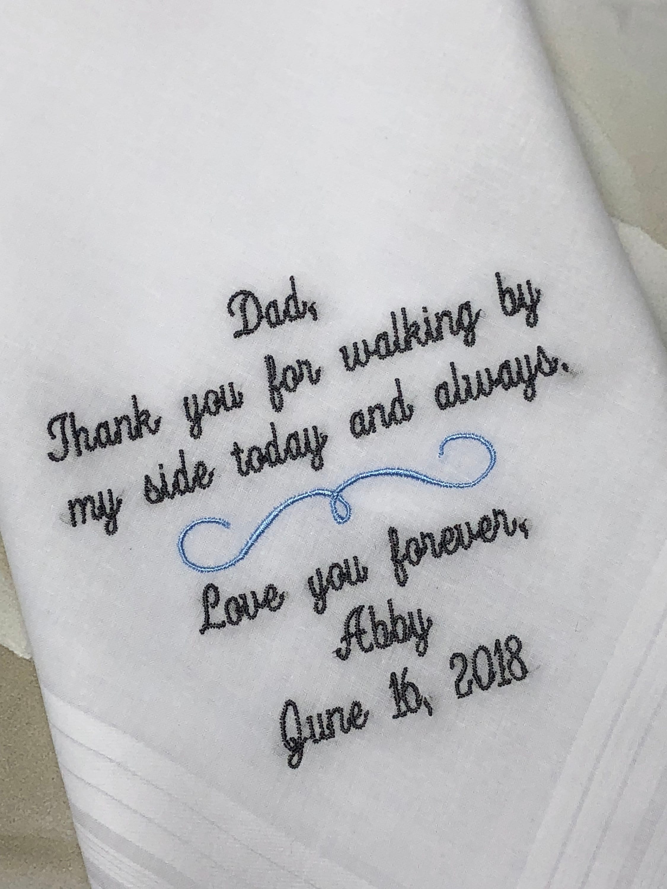 Father Of The Bride Wedding Handkerchief, Daddy Wedding Gift, Daddy D…