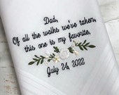 Wedding Handkerchief Father of the Bride from the Bride, Personalize Gift for Dad From the Bride, Father of the Bride Gift-Gift for Dad