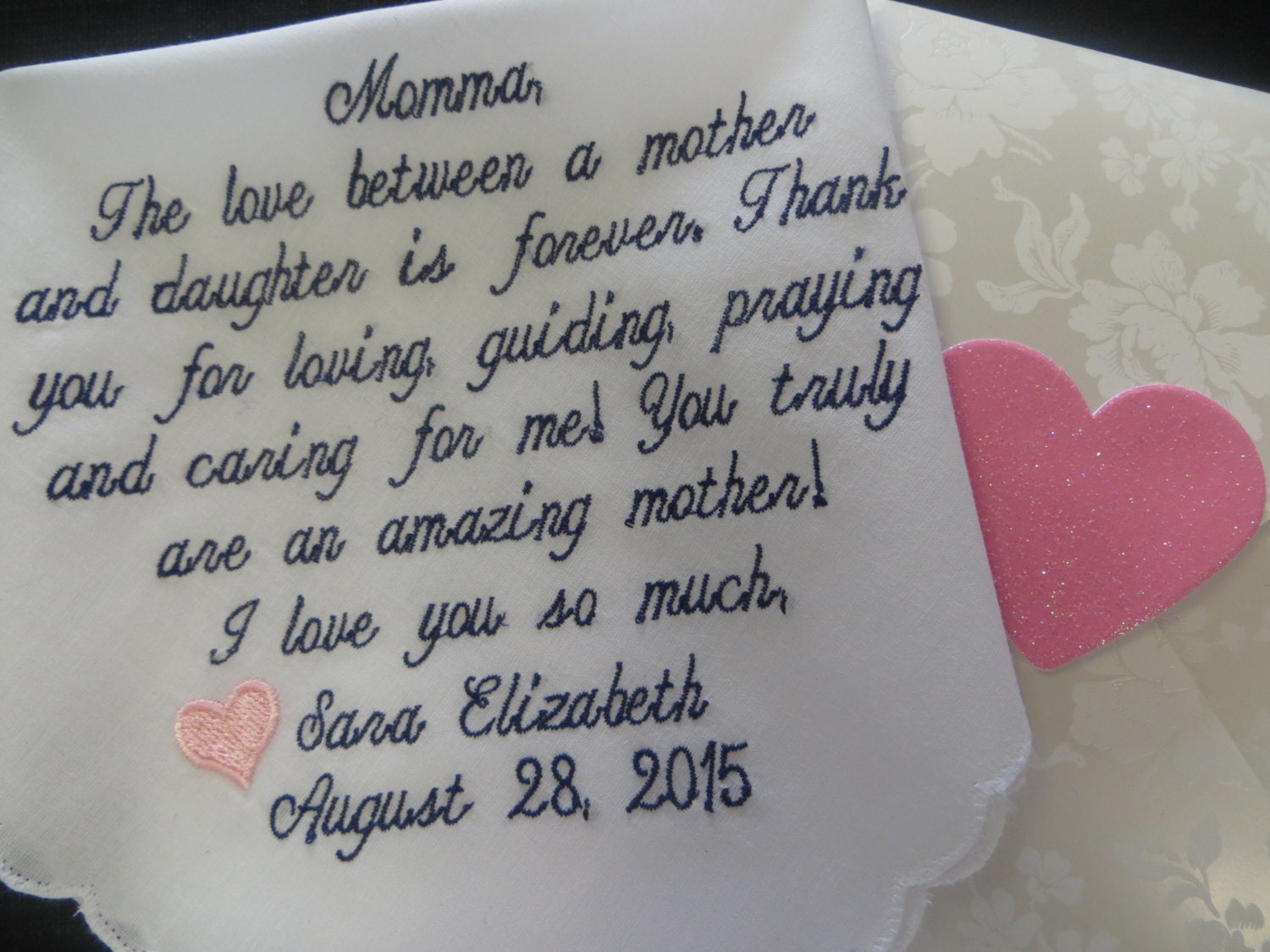 Mother of the Bride handkerchief Mother of the Bride gift Mother of t…