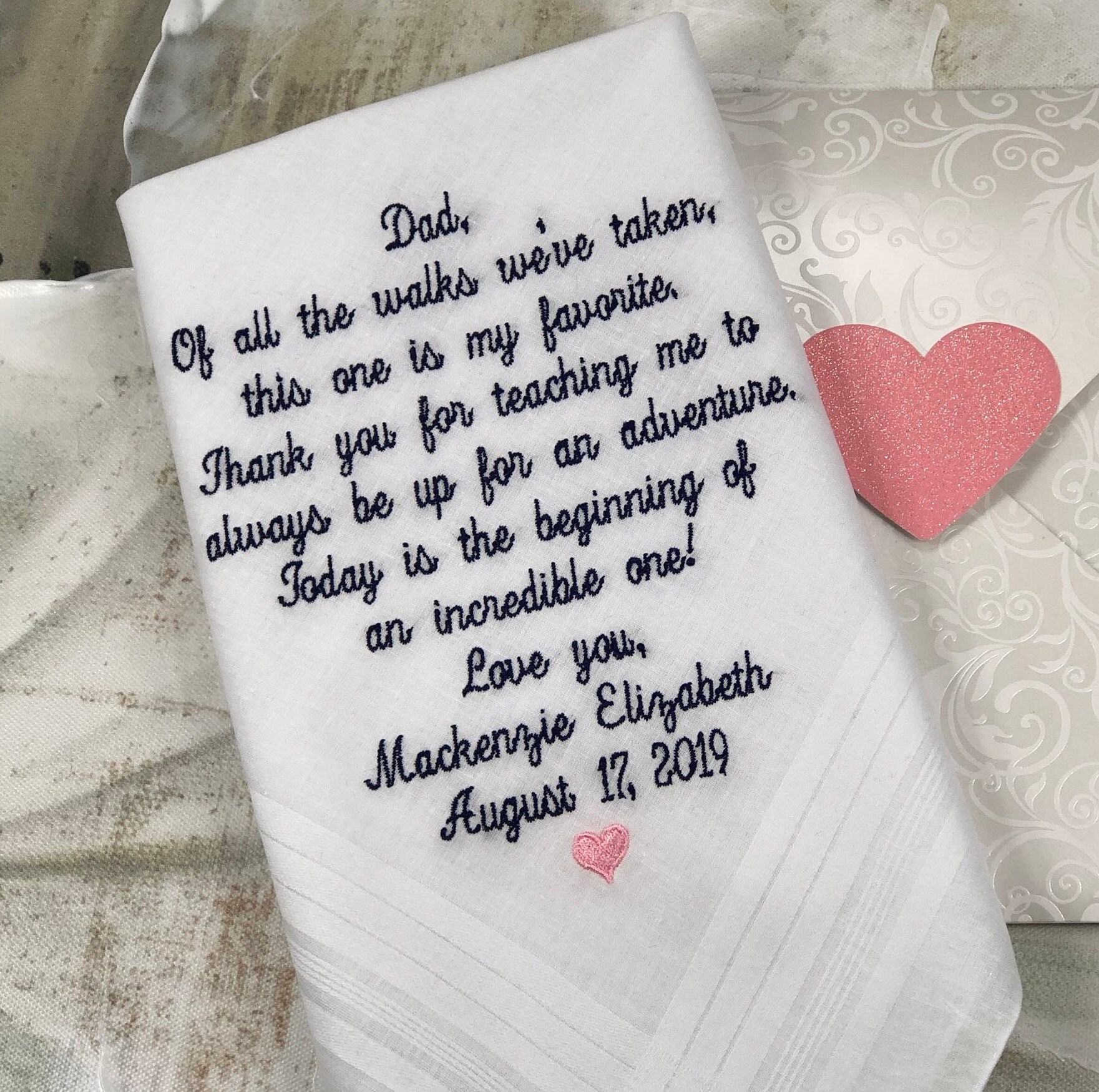 Dad Wedding Handkerchief | Father of the Bride Wedding Handkerchief |…