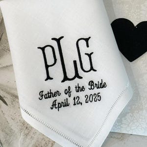 Wedding Hankerchief for Bride,Custom,Personalized,For your happy tears,Monogrammed Handkerchief,Bridal Wedding Day Gift Favor,For your tears