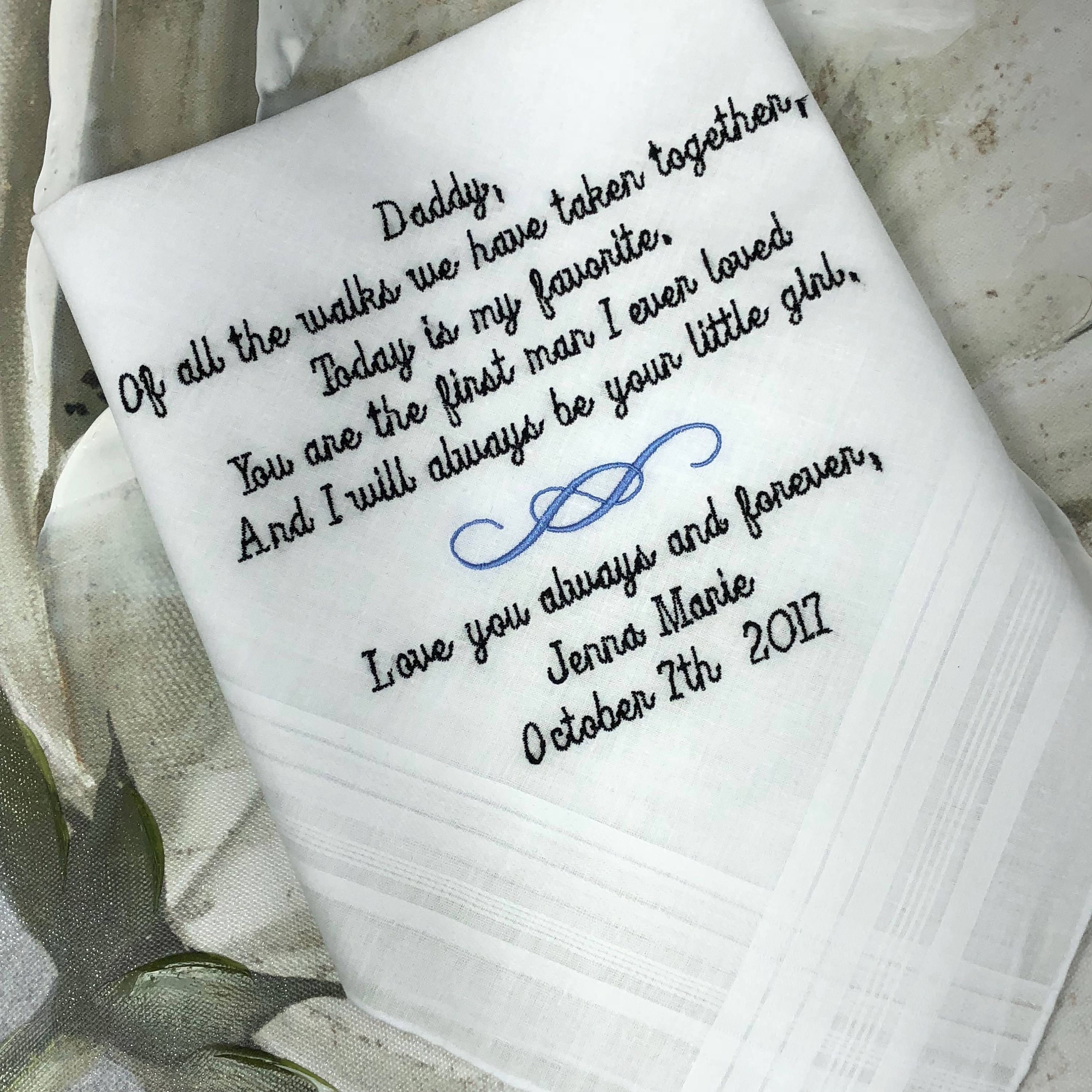Dad Wedding Handkerchief | Father of the Bride Wedding Handkerchief |…