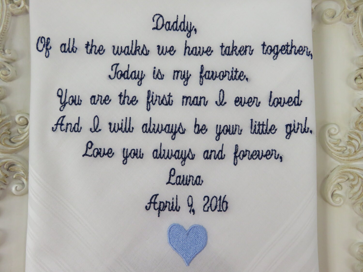 Embroidered-Daddy, Of All The Walks We Have Taken Together, Today Is …