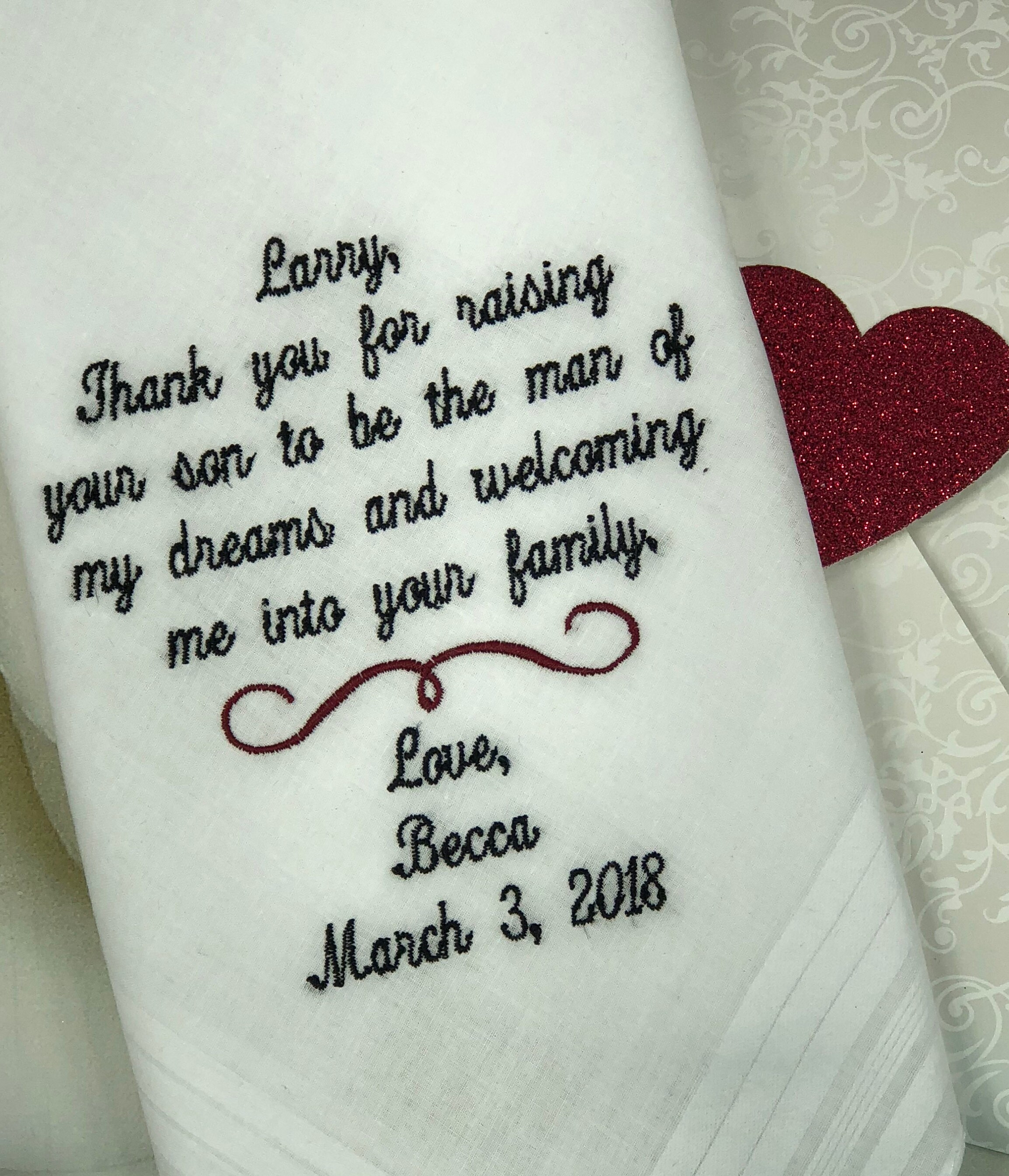 Father of the Groom - Wedding Handkerchief For Father - Personalized …