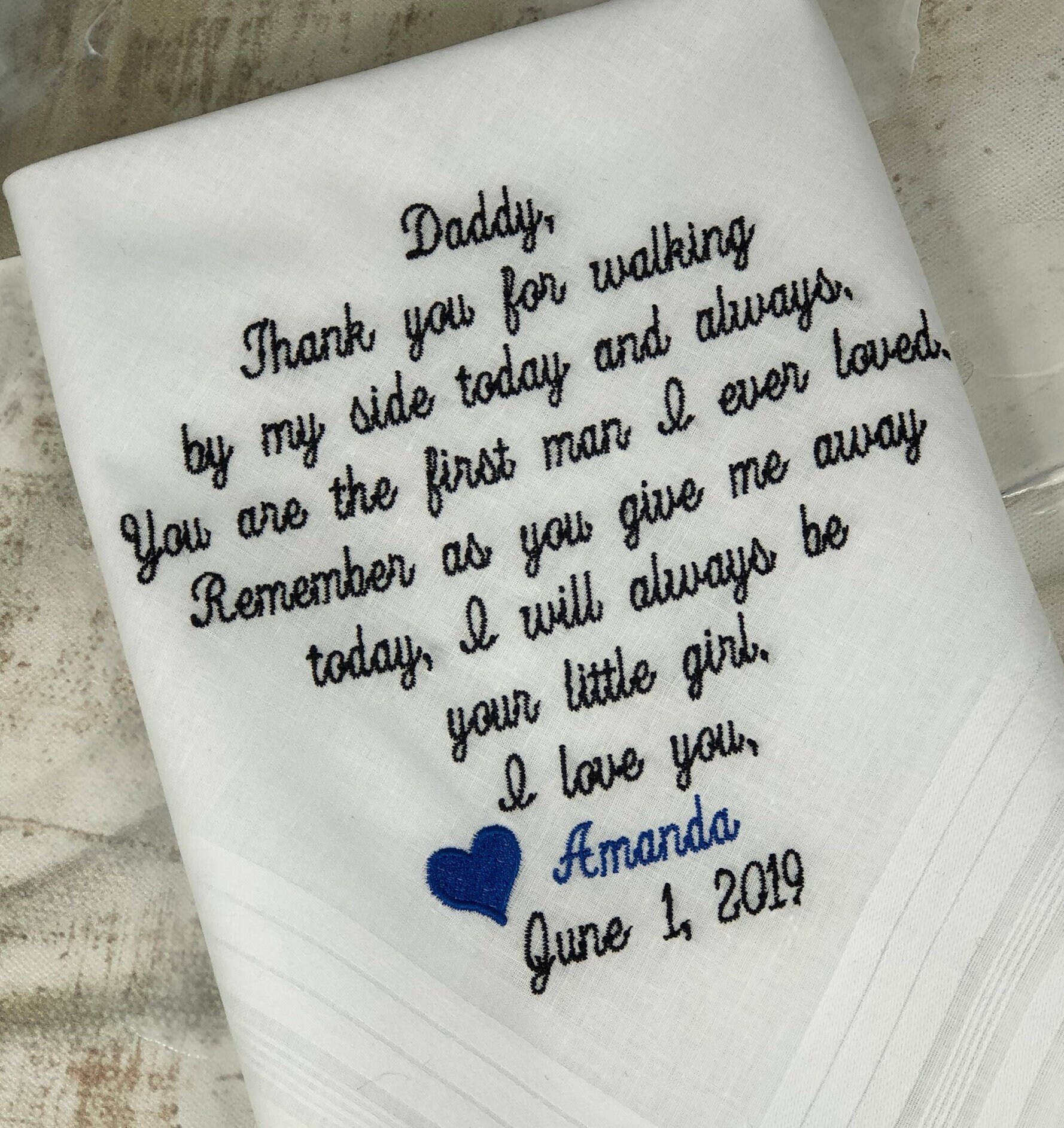 Dad Wedding Handkerchief. Father Of Bride Wedding handkerchief |  Per…