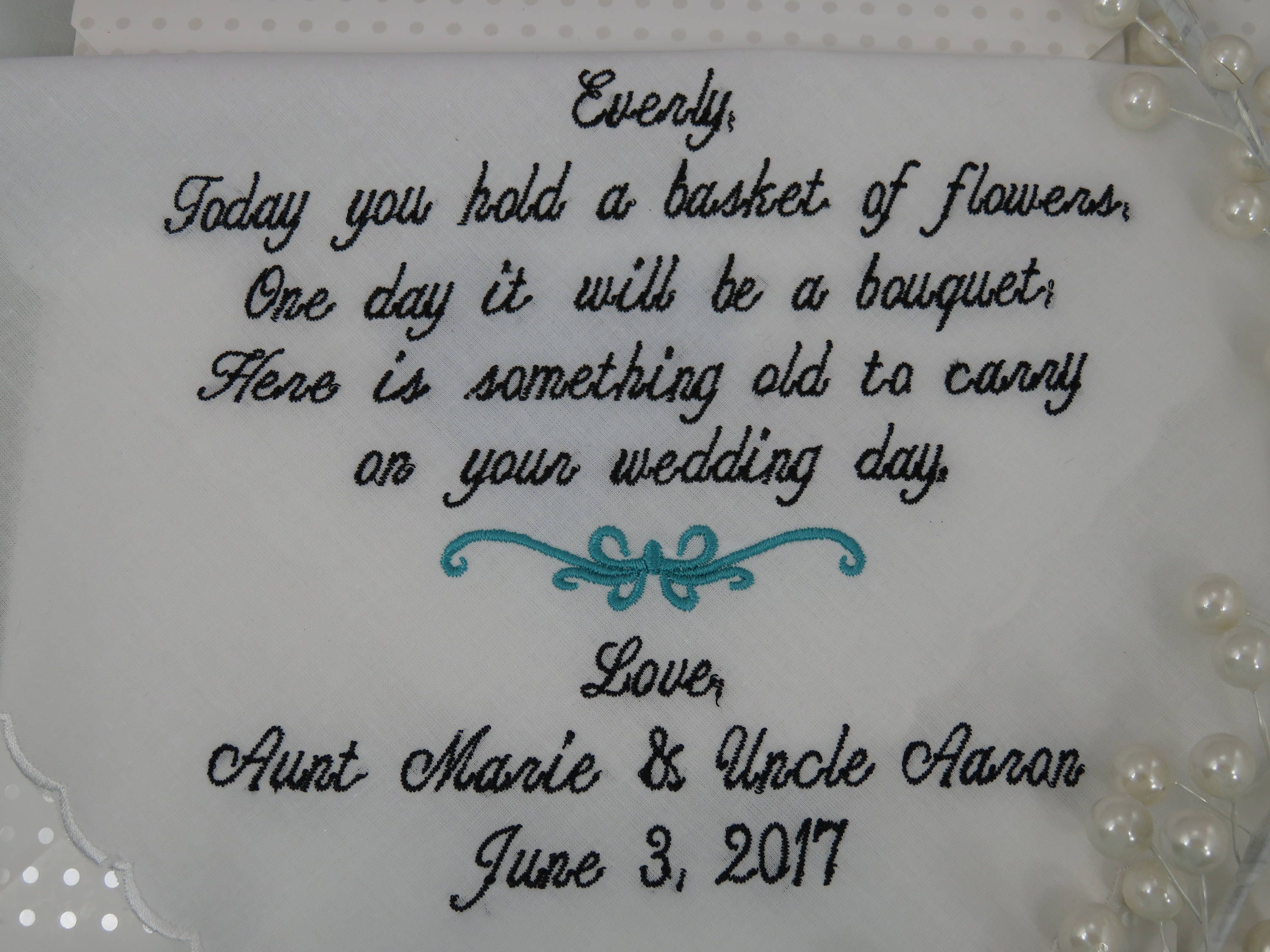 Flower Girl Gift Handkerchief - Flower Girl Hankies - Flower Girl Gif…