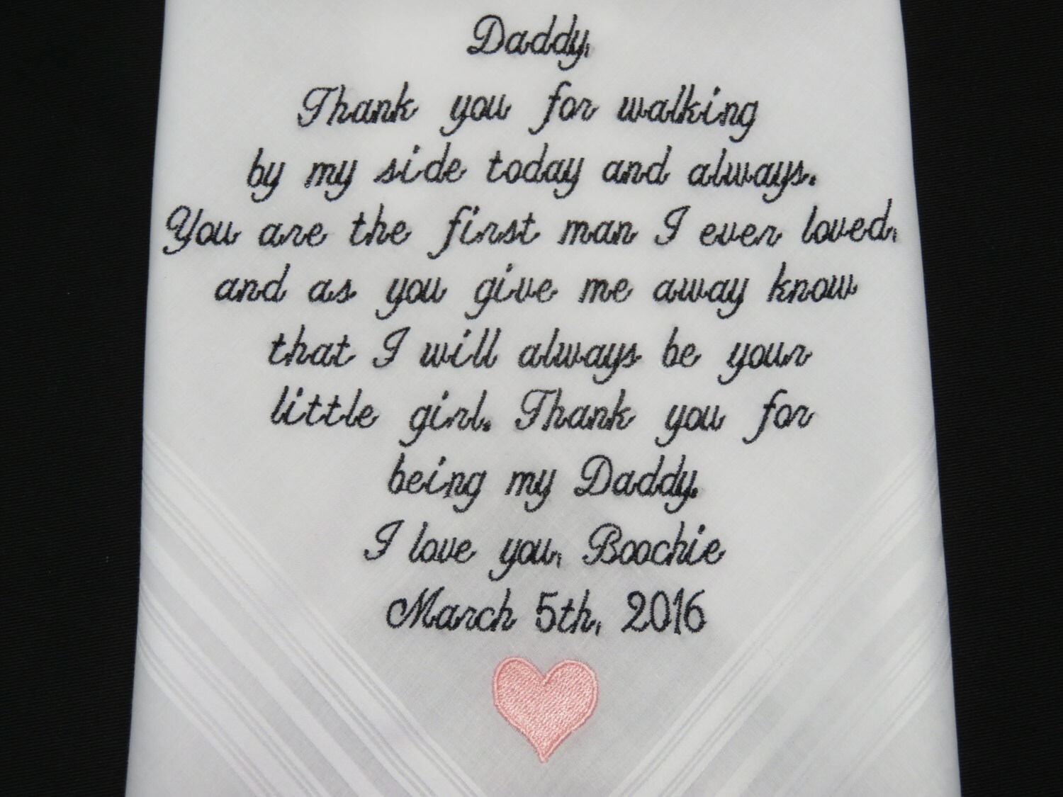 Embroidery Wedding Handkerchief Gift. Includes Gift Box. You are the …