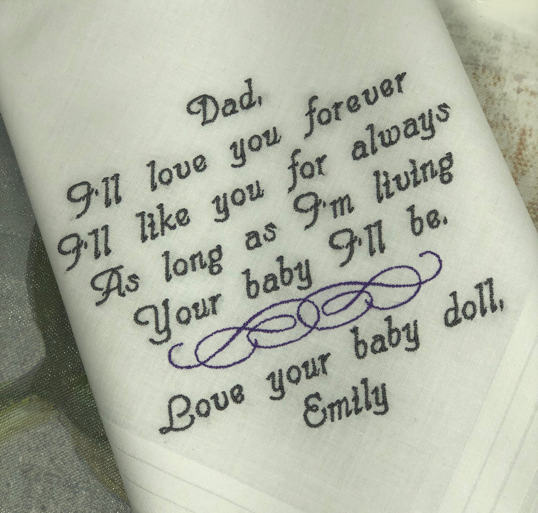 Dad Wedding Handkerchief, Father of the Bride Wedding handkerchief, P…