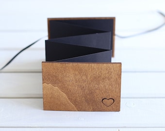 Einzigartiges Mini Fotoalbum aus Holz - Perfekt als Geschenk für Liebste/Liebsten personalisiert
