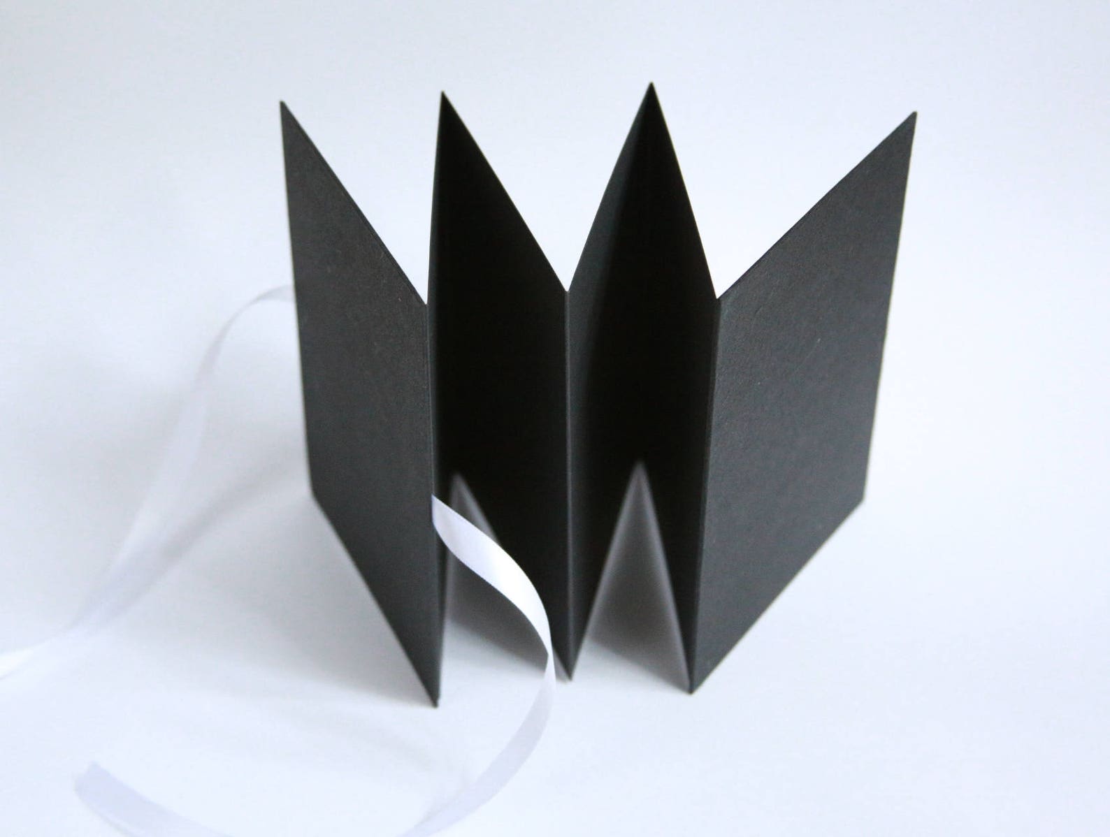 Black Photo Album Accordion Book With Black Pages Guestbook Etsy