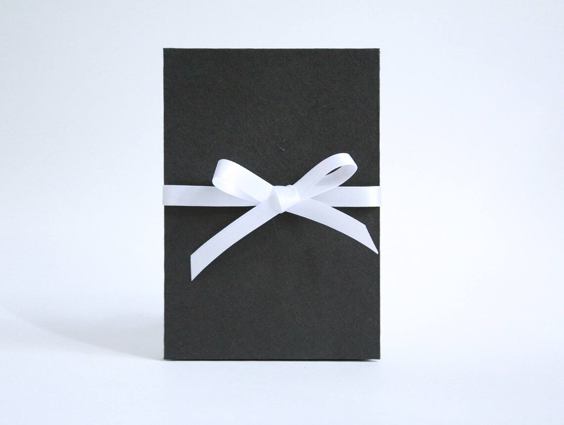Black Photo Album Accordion Book With Black Pages Guestbook Etsy