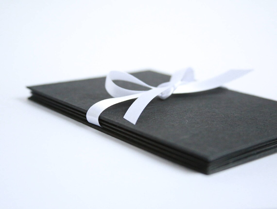 Black Photo Album Accordion Book With Black Pages Guestbook Etsy