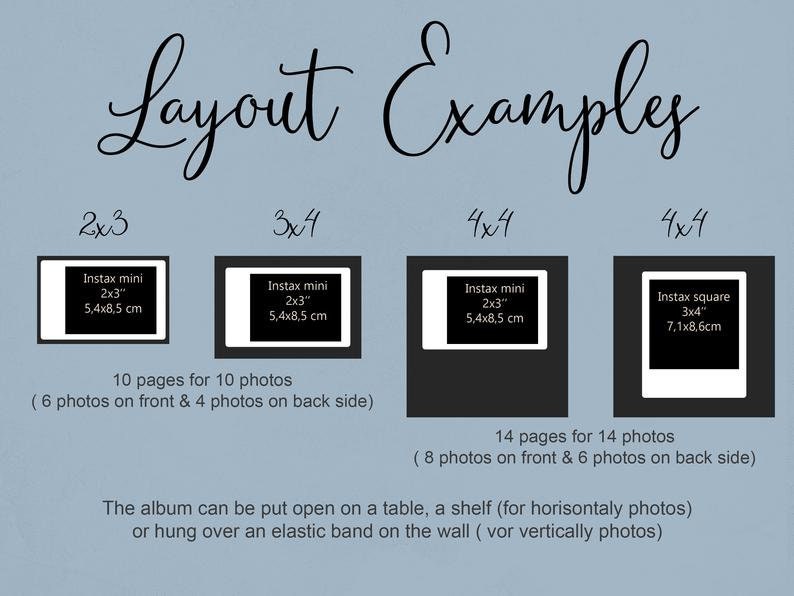 Wallet Size Photo Album 2x3 3x4 4x4 Accordion Photo Book Etsy