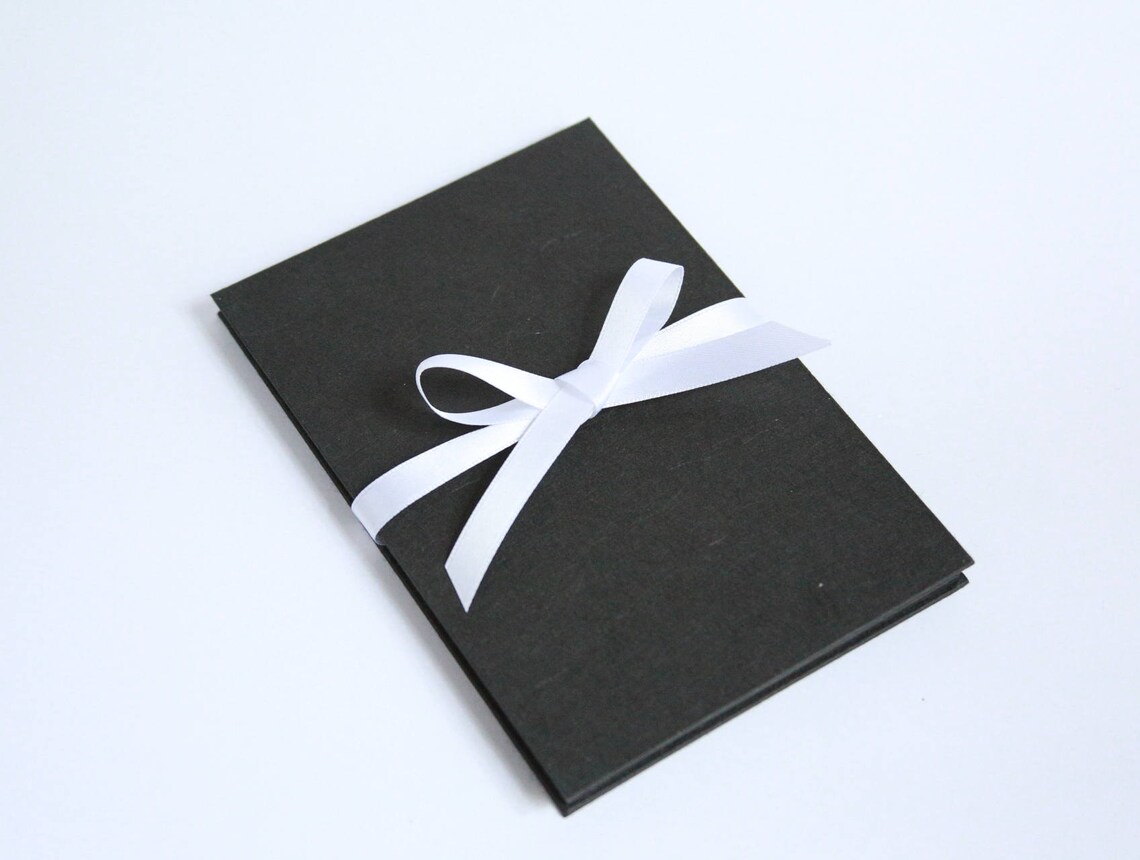 Black Photo Album Accordion Book With Black Pages Guestbook Etsy