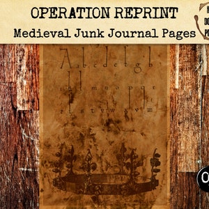 Ancient Junk Journal Pages, Medieval Ephemera Paper, Fantasy Diary, PDF ...