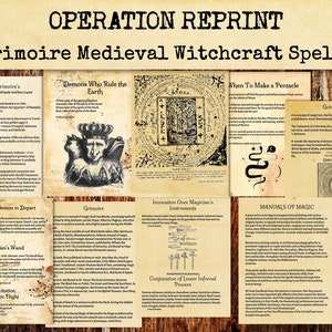 Grimoire Pages, Spell Book, Witch Journal, Witchcraft Printable  - Instant PDF Download