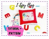 I Spy Bag Sewing Pattern with projector file, svgs and PDF