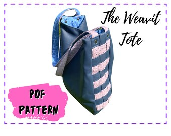 Weavit Tote Bag Sewing Pattern, Woven Design (PDF Pattern)