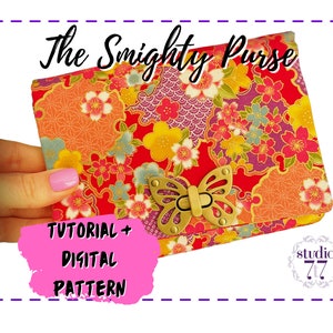 Smighty Purse/ Wallet Sewing Pattern with projector file, svgs and PDF