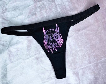 Light Pink Anxiety Skull Thong