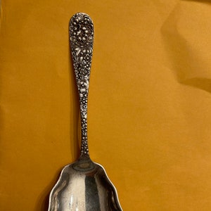 Sterling serving spoon repouse stieff image 1