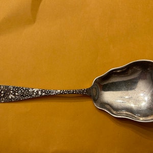 Sterling serving spoon repouse stieff image 5