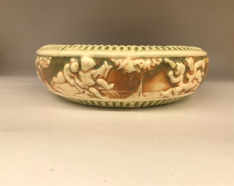 Roseville Donatello low vase bowl