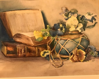 1894 Still Life watercolor Fannie Woodruff Boston Massachusetts