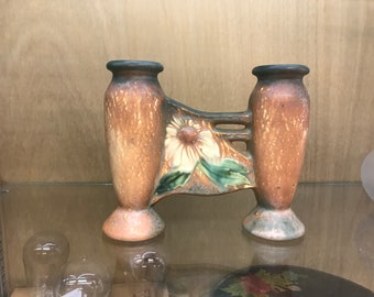 Roseville Dahlrose double vase