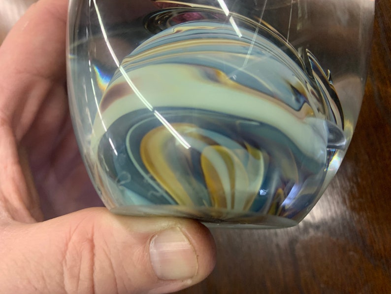 1991 Rebecca Stewart art glass paperweight image 7