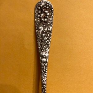 Sterling serving spoon repouse stieff image 2