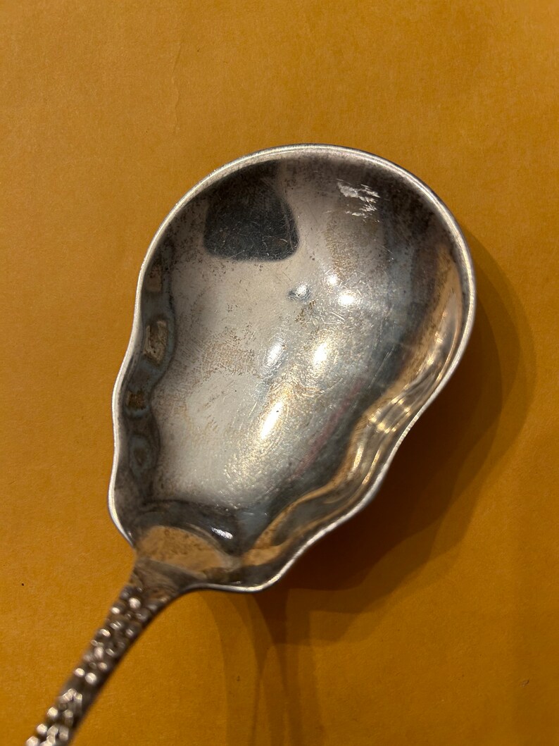 Sterling serving spoon repouse stieff image 3