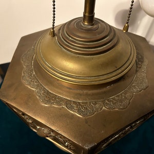 Brass Asian Panel Lamp image 2