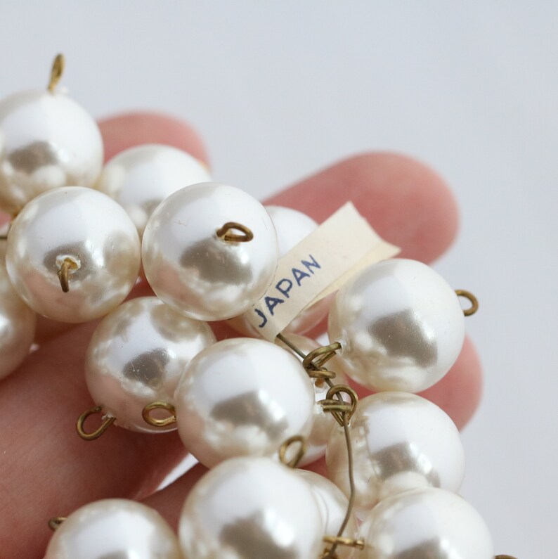 Vintage Japanese Pearl Bead Links 13mm 12 links