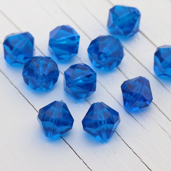 Jahrgang Blau Bicone Perlen Makramee Perlen Makramee Perlen
