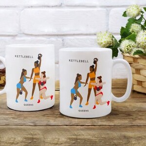 Exercise Kettlebell Queens 11 0z White Mug