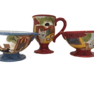 Jennifer Brinley Bistro Cafe Soup Bowls & Mug