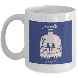 Love Birds Jar Mug Chinoiserie Inseparable