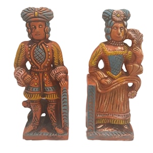 Vintage Spanish Moorish Bookends &quot;N&quot; Granada Handmade, Man & Woman