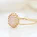 Rose Quartz Ring | Dainty Gold Ring | Delicate Gold Ring | Gemstone Ring | October Birthstone Ring | Stacking Stone Ring | Promise Ring 