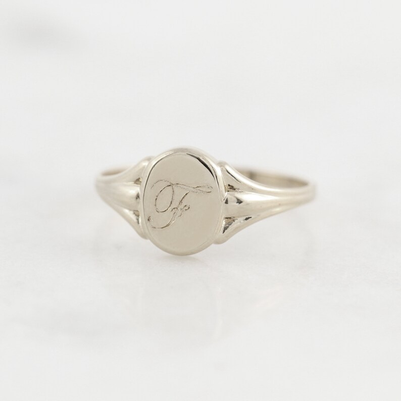 Initial Ring Silver Ring Engraved Ring Etsy