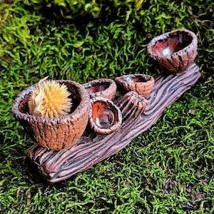 Tiny log with fungus