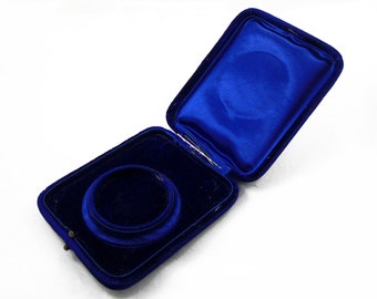 gift jewelry presentation box Jewellery Presentation Box, Blue Velvet Case, Rectangle Presentation Box, Vintage Box, Velvet Box